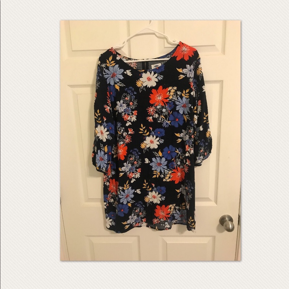 EUC Old Navy floral pattern mini dress size XL